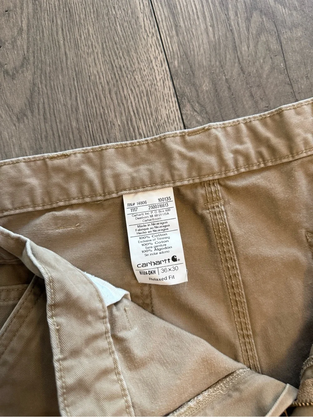 Carhartt Relaxed Fit Workwear Tan Khaki 14806 Men’s Size:40x30 Chino Pants